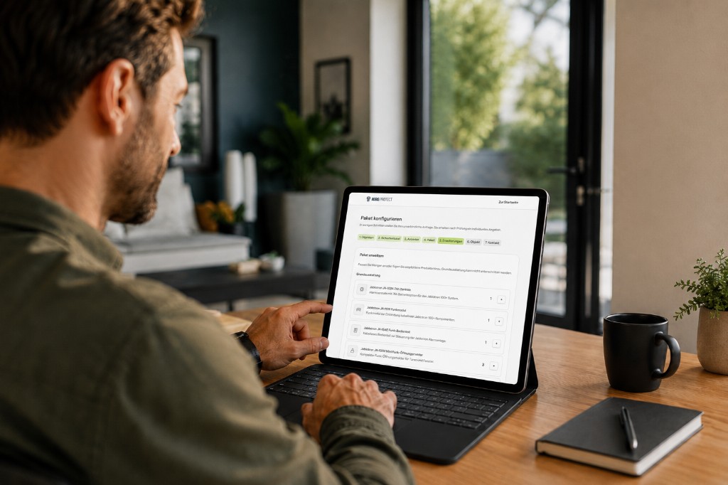 Paket online im Konfigurator zusammenstellen